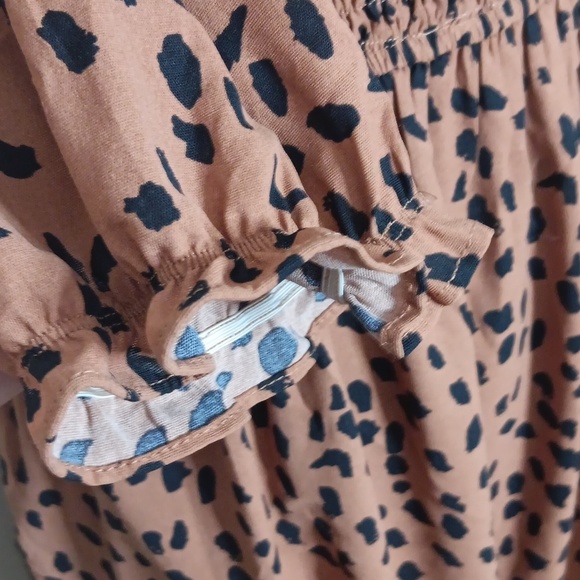 Polagram Animal Print Midi Dress Size Large - Picture 5 of 10